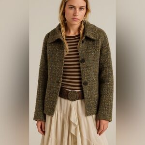 Talbots Made in Italy Nubby Wool Mohair Blend Cardigan Jacket – L (Petites)